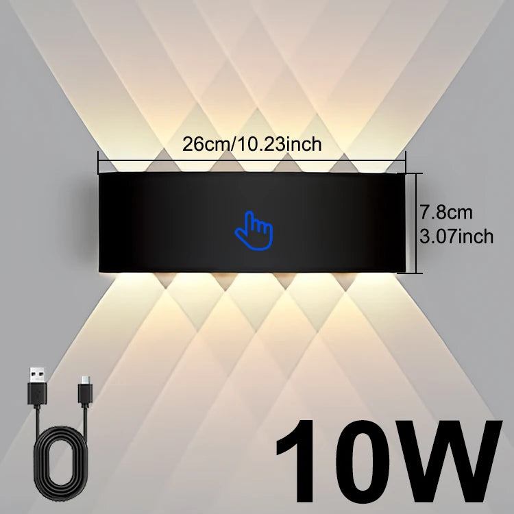 Applique Murale Rechargeable Haut et Bas avec Télécommande, 6 ou 10 W