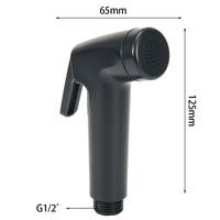 Douchette WC Noire avec Support et Flexible, Raccord G 1/2