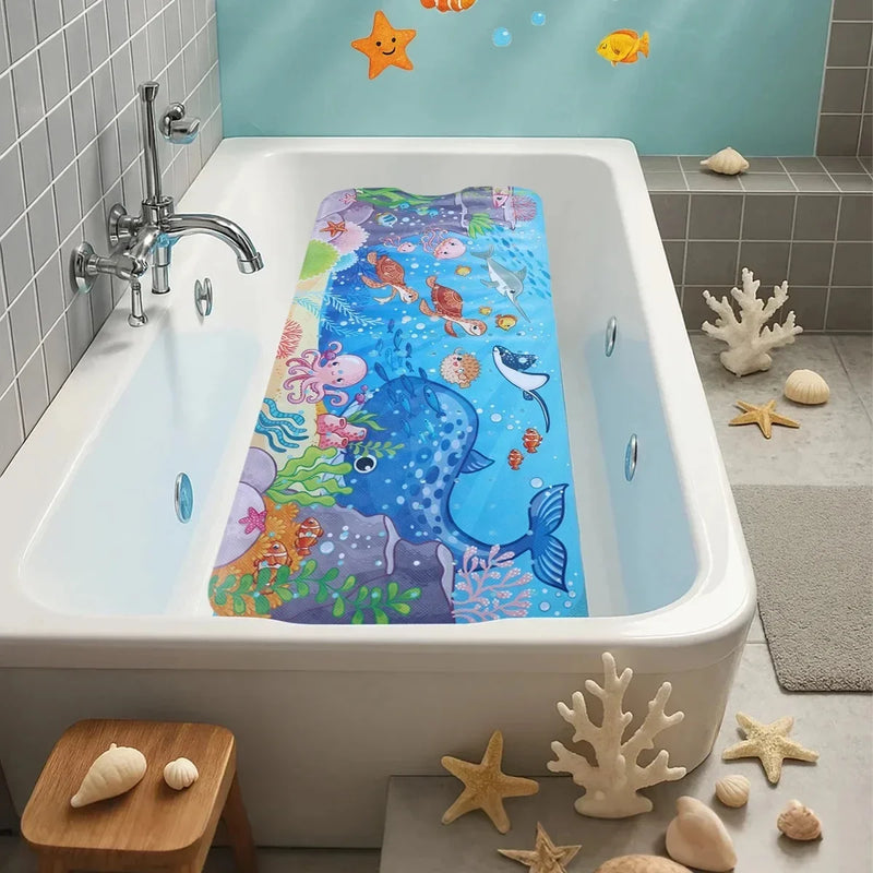 Tapis de Baignoire Antidérapant Extra Long 40 x 100 cm à Ventouses
