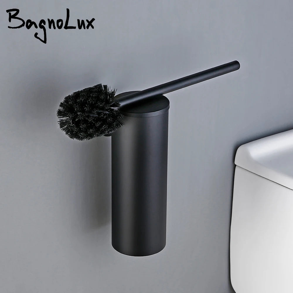 Brosse WC Murale Inox avec Support Cylindrique, 4 Finitions