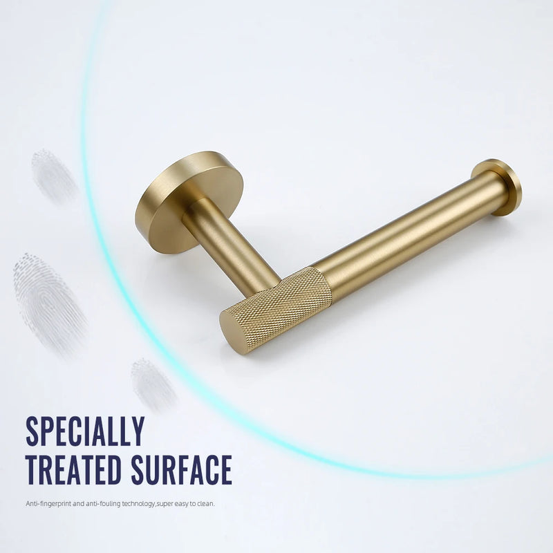 Porte-Serviette Mural Doré Brossé Kit Modulable