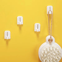 Crochets de Rideau Adhésifs Blancs Sans Perçage, Lot de 4 à 12