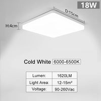Plafonnier LED Carré Cuisine 3 Teintes 18 à 45 W