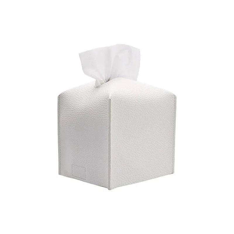 Boîte à Mouchoirs Housse en Simili Cuir, Carrée ou Rectangulaire, 6 Coloris