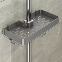 Étagère de Douche pour Barre de Douche en Aluminium, Sans Perçage