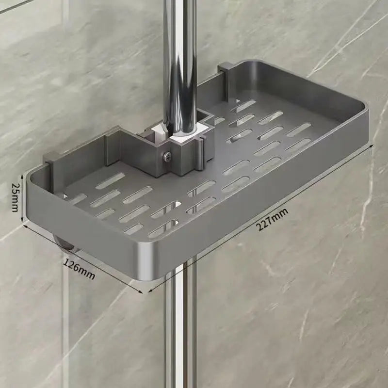 Étagère de Douche pour Barre de Douche en Aluminium, Sans Perçage