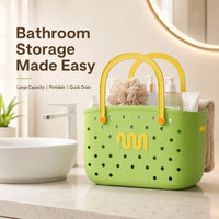Panier de Douche Portable Trous Ronds 29,5 cm, Vert ou Jaune