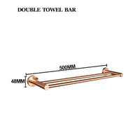 Ensemble d'Accessoires de Salle de Bain Or Rose Brossé Inox
