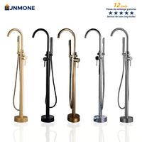 Robinet Baignoire sur Pied Autoportant avec Douchette, Hauteur 130 cm, 5 Finitions