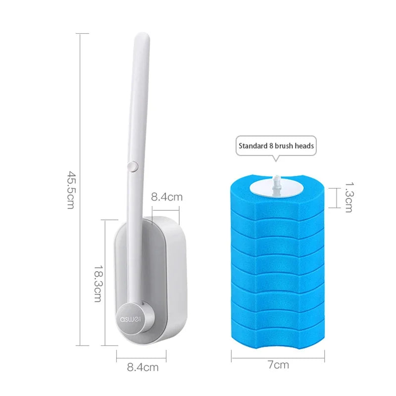 Têtes de Brosse WC Jetables, Lot de 24, Citron, Lavande, Océan