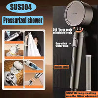 Pommeau de Douche Inox 304, 3 ou 5 Modes, Accessoires à la Pièce