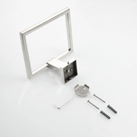 Porte-Serviette Anneau Carré Mural en Inox 304, 4 Finitions