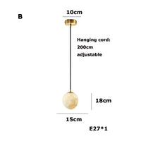 Suspension Cuisine Marbre Galet ou Œuf, 13 à 23 cm