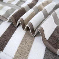 Serviette de Bain Éponge Rayée 70 x 140 cm en 4 Coloris
