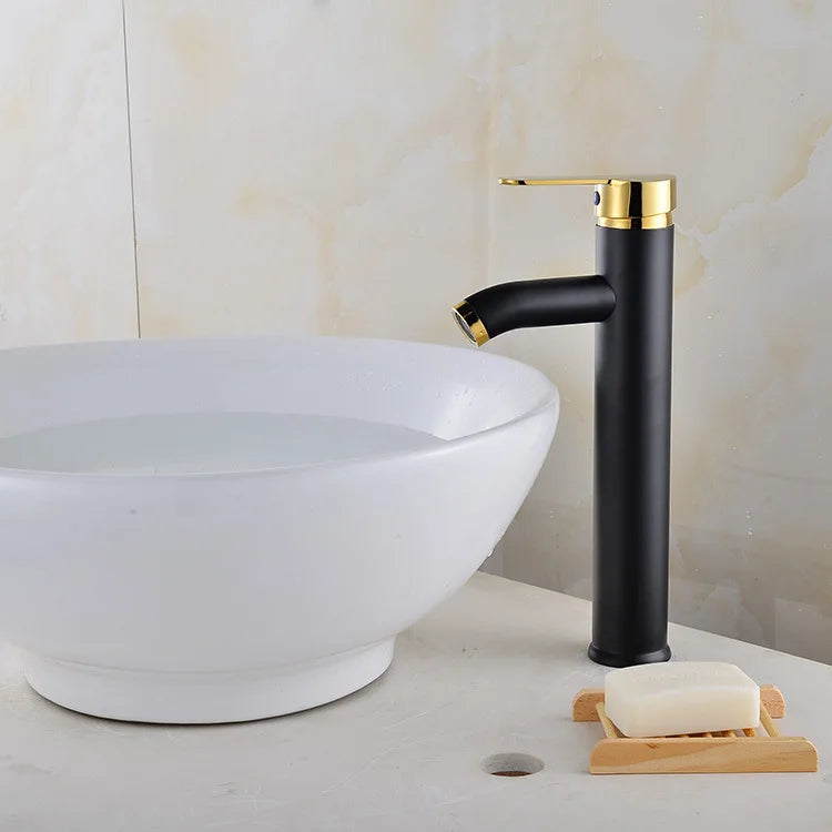 Mitigeur de Lavabo à Trou Unique en Acier Inoxydable