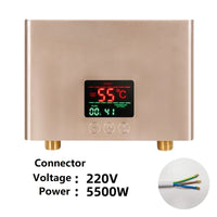 Chauffe-Eau Instantané Électrique Mural avec Télécommande, 3 000 ou 5 500 W