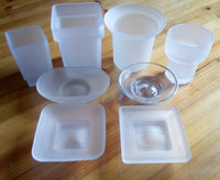 Coupelles Porte-Savon et Verres de Rechange en Verre à la Pièce, 10 Articles