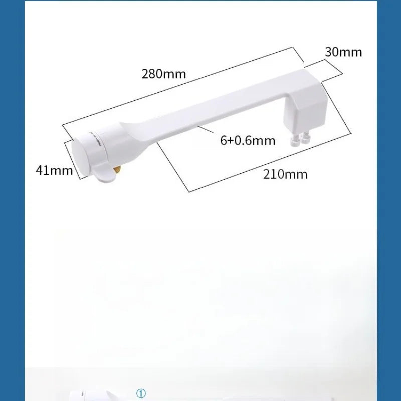 Bidet WC Non Électrique Double Buse à Molette Blanc, 28 cm