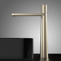 Mitigeur Lavabo Conique Laiton Bec Plat, Modèle Haut ou Court, 5 Finitions