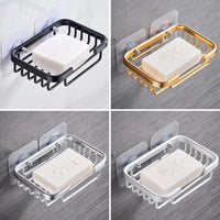 Porte-Savon Mural Aluminium sans Perçage à Grille de Drainage 13 cm