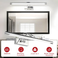 Applique pour Miroir Salle de Bain LED Tricolore 40/50 cm