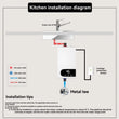 Chauffe-Eau Instantané Électrique 5 500 W pour Cuisine ou Salle de Bain, Affichage LED