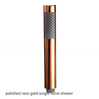 Pommeau de Douche Cylindrique Inox, 9 Finitions, Seul ou avec Flexible