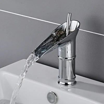 Mitigeur Lavabo Cascade Laiton Bec Haut