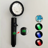 Pommeau de Douche LED Affichage Numérique Température Noir