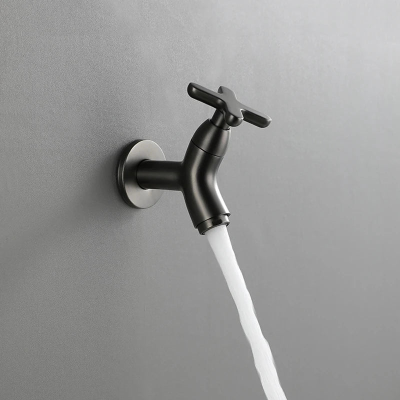 Robinet Mural Lavabo Eau Froide Laiton
