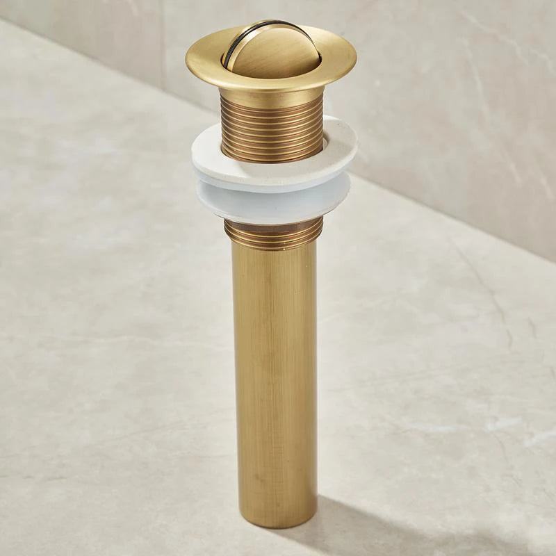 Bonde de Lavabo Bronze Vieilli, Avec ou Sans Trop-Plein