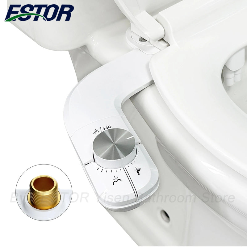 Bidet Toilette Non Électrique Double Buse Autonettoyante Eau Froide