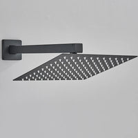 Pommeau de Douche Effet Pluie Carré Ultra-Plat, avec Bras Mural