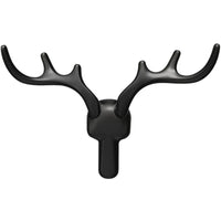 Patère Murale Bois de Cerf Alliage de Zinc Noir, Doré ou Argent
