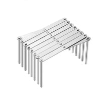Range-Couvercle Rétractable et Pliable en Inox pour Assiettes, 13 cm Replié