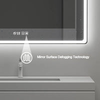 Miroir LED Salle de Bain Rectangulaire Mural Variateur Tactile