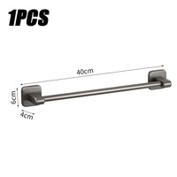 Porte-Serviette Sans Percer Aluminium Gris Anthracite 30 à 50 cm