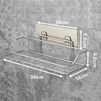 Étagère de Douche Inox Sans Perçage Autocollante 25, 30 ou 35 cm