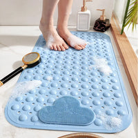 Tapis de Douche Massant Ventouses Trous de Vidange 40x70cm