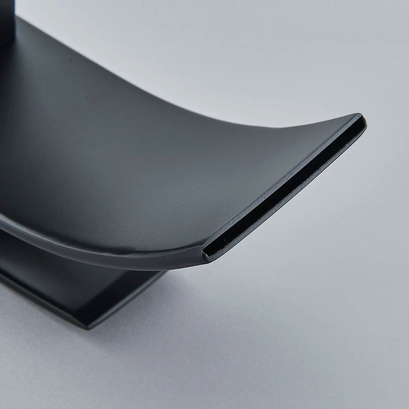 Mitigeur Lavabo Cascade Carré Noir Mat