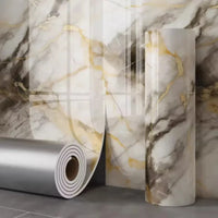 Crédence Adhésive Effet Marbre Mousse PVC, Rouleau 40 cm
