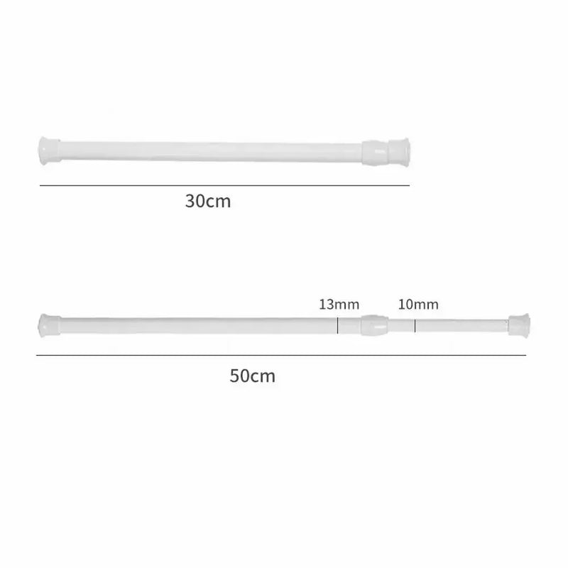 Barre de Rideau de Douche Blanche Sans Perçage, 30 à 110 cm