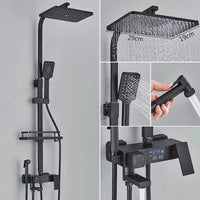 Colonne de Douche Pluie avec Douchette Bidet et Bec de Bain, 5 Finitions