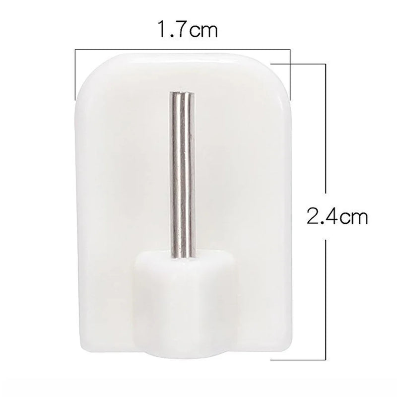 Crochets de Rideau Adhésifs Blancs Sans Perçage, Lot de 4 à 12