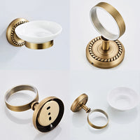 Ensemble d'Accessoires de Salle de Bain Bronze Antique