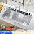 Évier Cuisine Inox 1 Bac Cascade Nid d'Abeille, 68 à 100 cm