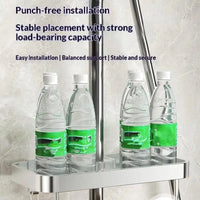 Étagère de Douche pour Barre de Douche en Aluminium, Sans Perçage