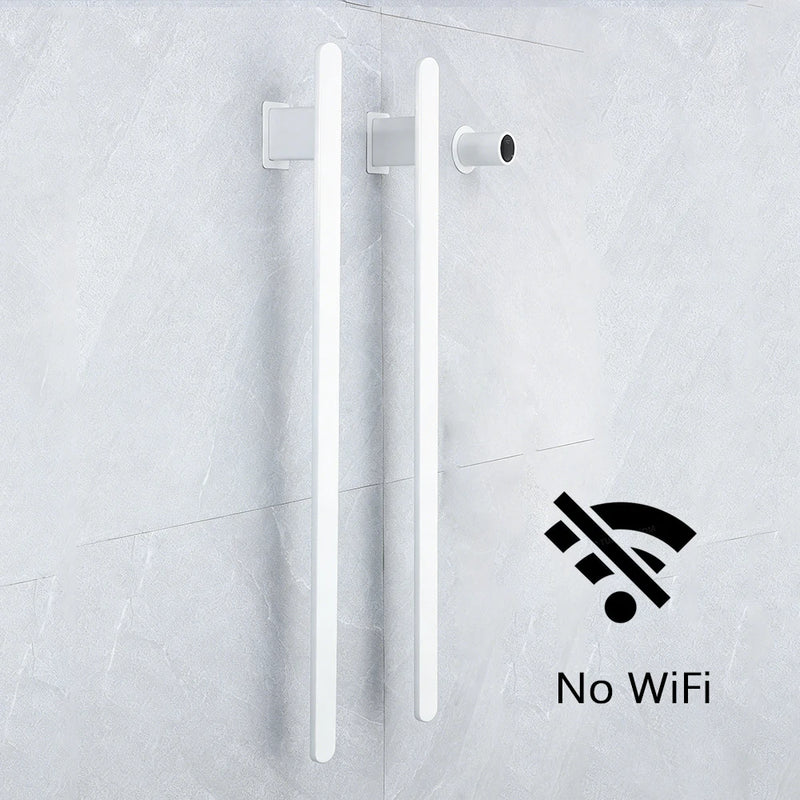 Sèche-Serviette Électrique Encastré Vertical 2 Barres Inox 84 cm, WiFi en Option