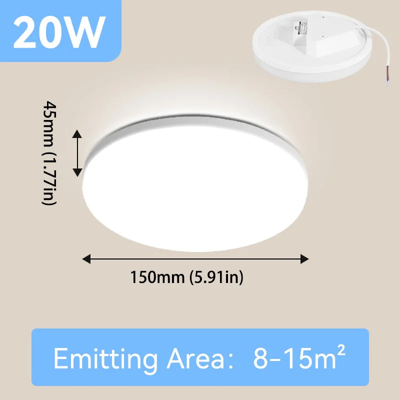 Plafonnier Cuisine LED Extra Plat 4,5 cm, Lot de 1 ou 4, 15 à 50 W