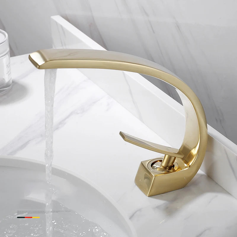 Mitigeur de Lavabo Cascade Monobloc sur Comptoir